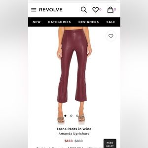 Lorna Pants in Wine Amanda Uprichard size M